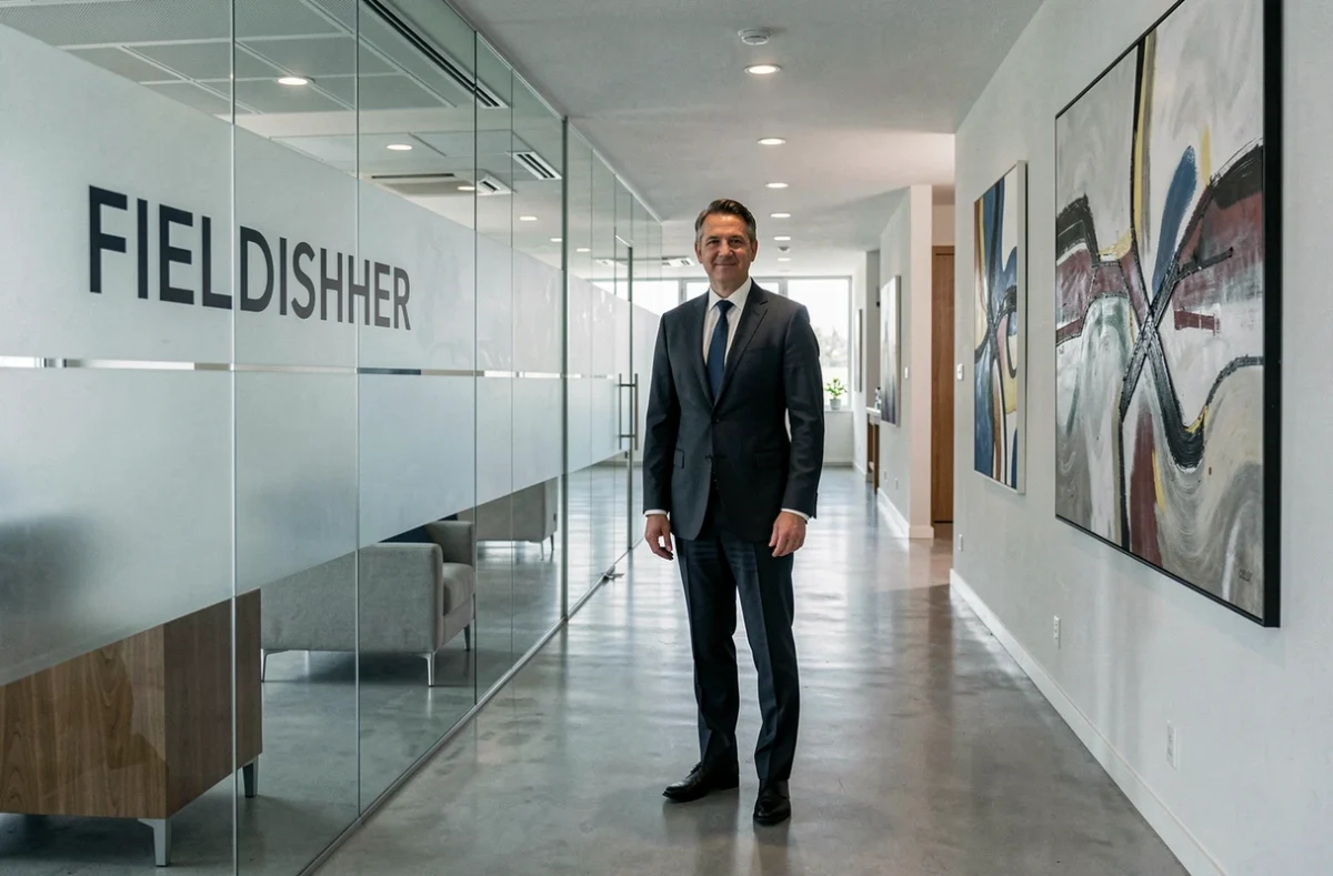 Avocat du cabinet Fieldfisher à Aix-en-Provence dans la réception moderne du cabinet international