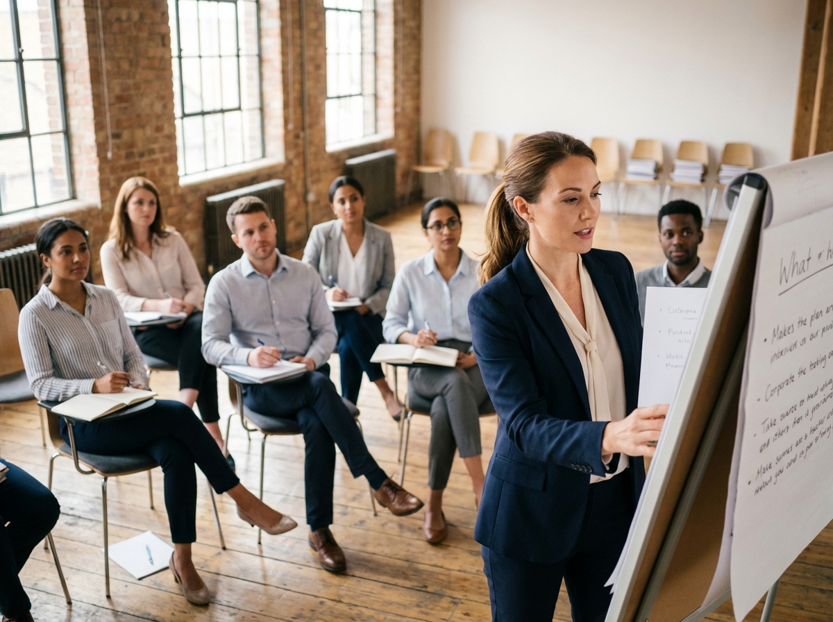 Formateur féminin lors d