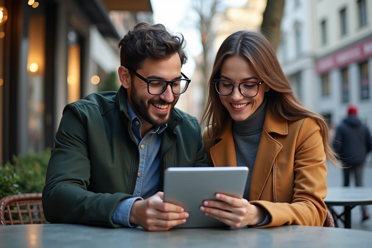 Jeunes professionnels discutant d